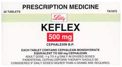 typical dose cephalexin