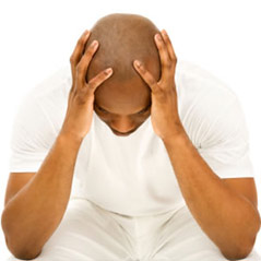 hair induced loss stress